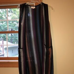 long sleeveless cardigan